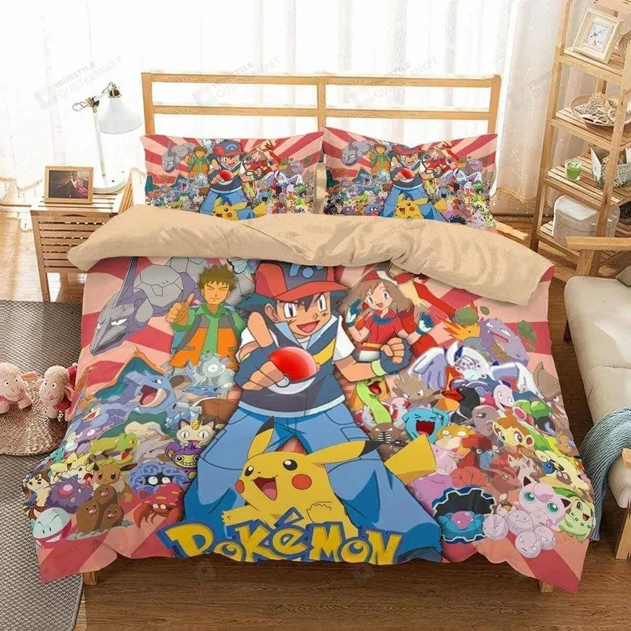 3D Pokemon Duvet Cover Bedding Set