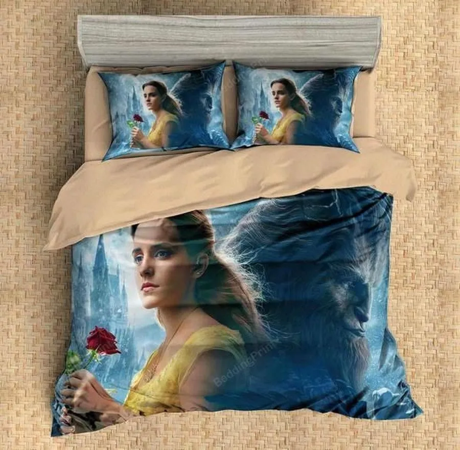 3D Printed Beauty And The Beast Musical Romantic Movie Bedding Set (Duvet Cover &Amp Pillow Cases)