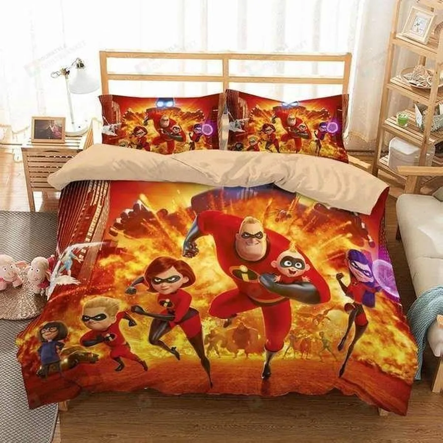 3D Printed The Incredibles Family Bedding Set  (Duvet Cover &Amp Pillow Cases)