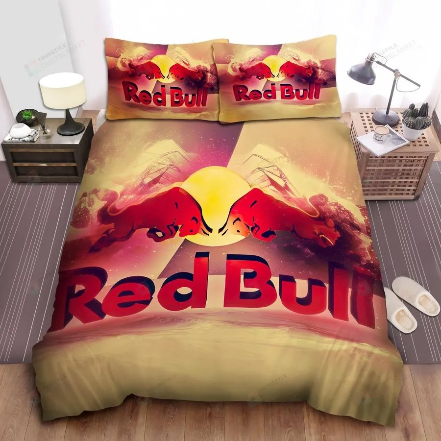 3D Red Bull Bed Sheets Spread Comforter Duvet Cover Bedding Sets