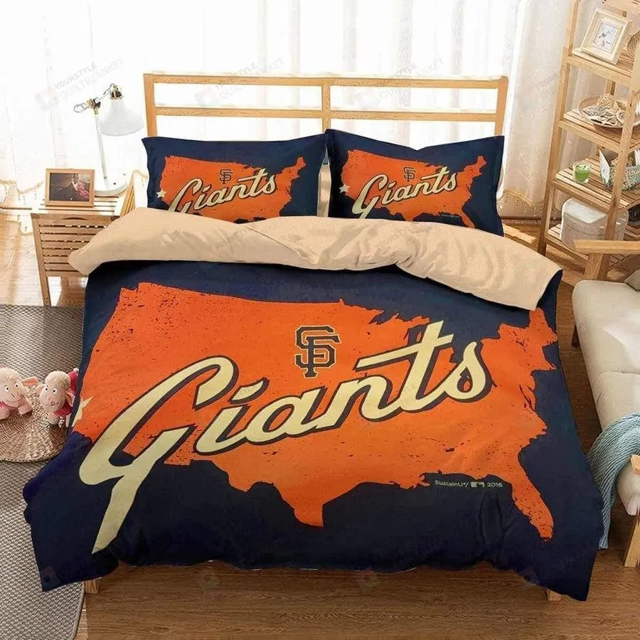 3D San Francisco Giants Duvet Cover Bedding Set