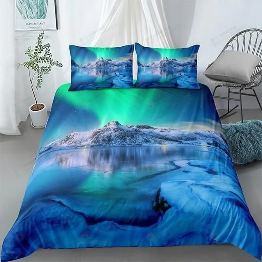3D Snow Landscape Cotton Bed Sheets Spread Comforter Duvet Cover Bedding Sets