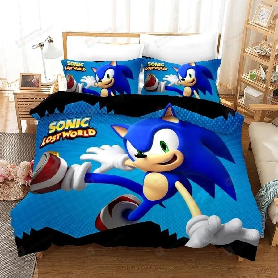 3D Sonic The Hedgehog Sonic Lost World Bedding Set (Duvet Cover &Amp Pillow Cases)