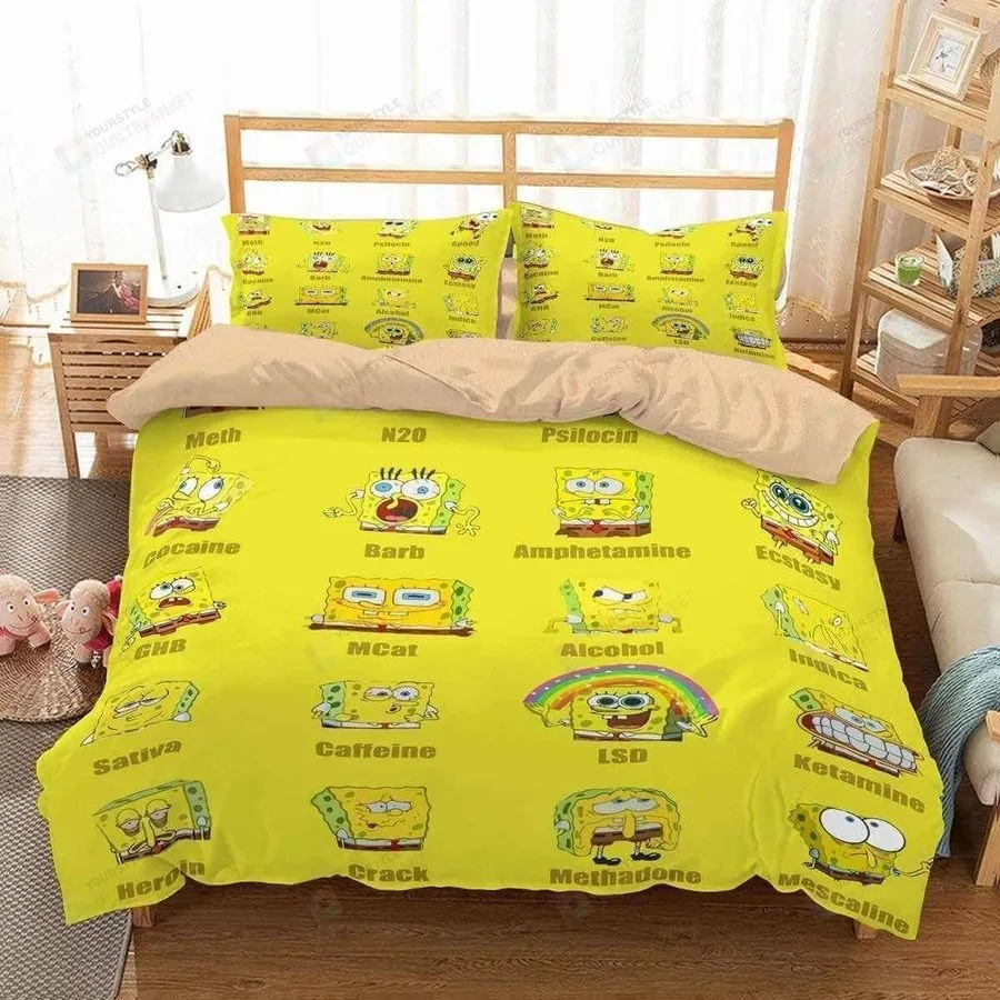 3D Spongebob Squarepants Duvet Cover Bedding Set 1