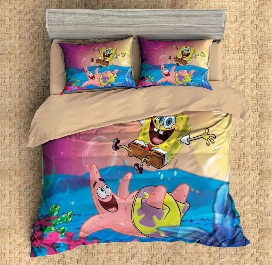 3D Spongebob Squarepants Duvet Cover Bedding Set 2