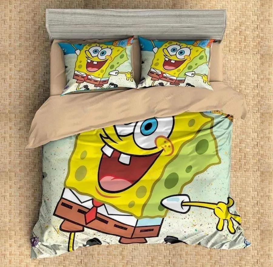3D  Spongebob Squarepants Duvet Cover Bedding Set 4