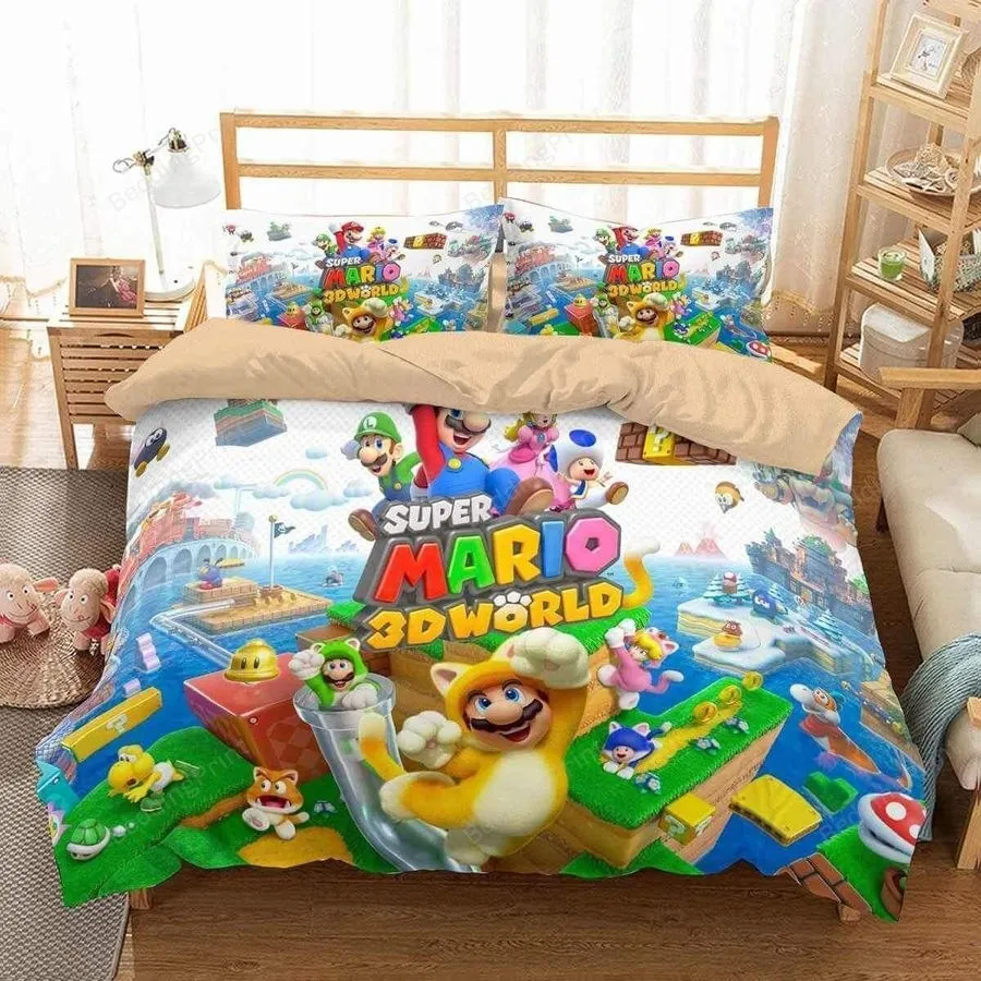 3D Super Mario World Duvet Cover Bedding Set