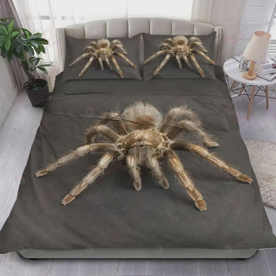 3D Tarantula Spider Gray Cotton Bed Sheets Spread Comforter Duvet Cover Bedding Sets