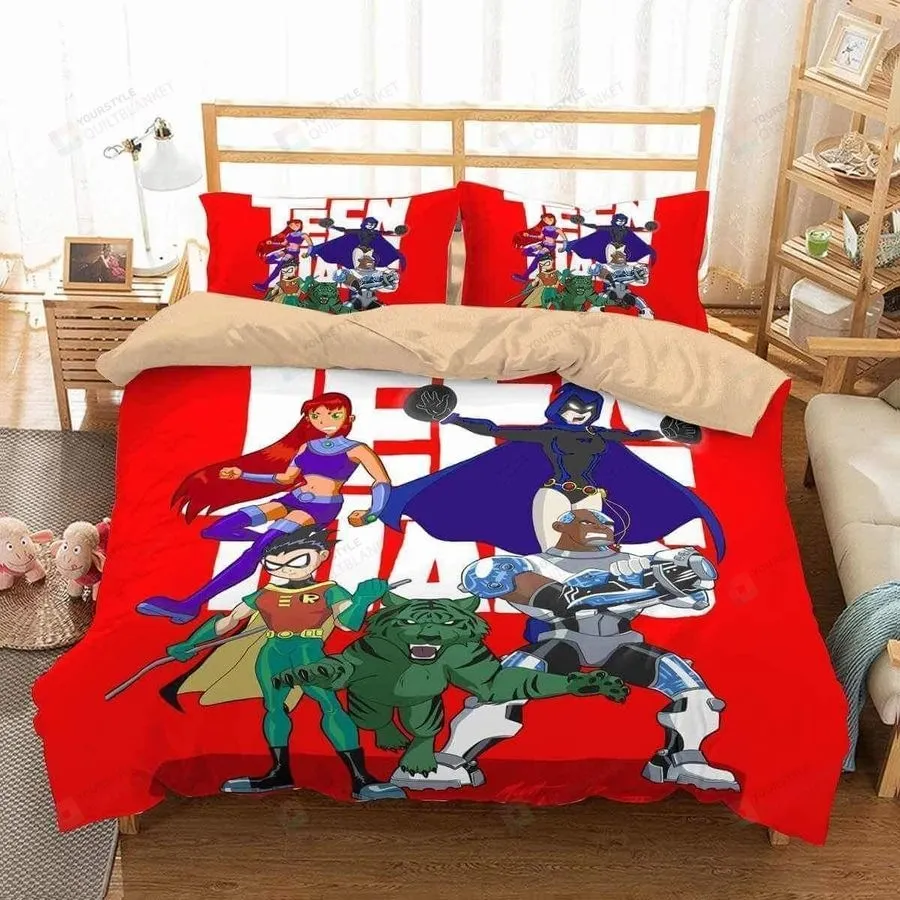3D Teen Titans Duvet Cover Bedding Set 1