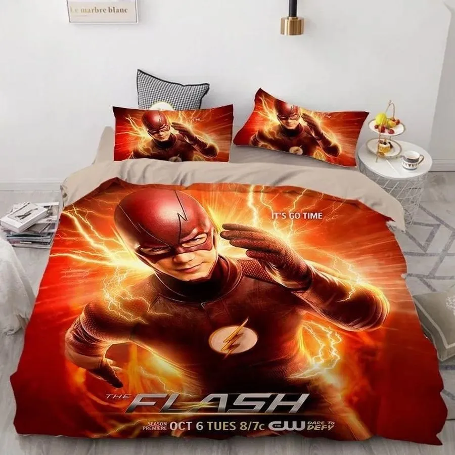 3D The Flash Barry Allen Poster Bedding Set Duvet Cover  Pillow Cases
