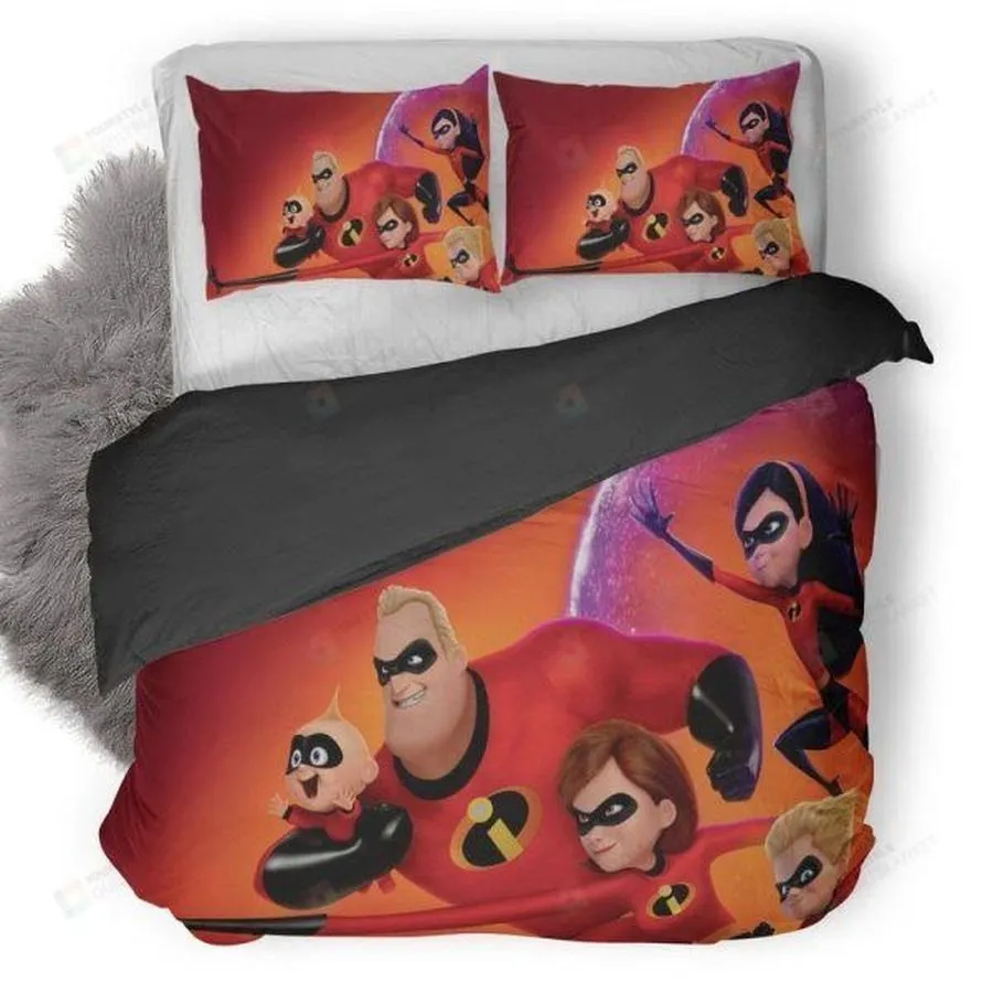 3D The Incredibles Family Super Power Activities Bedding Set