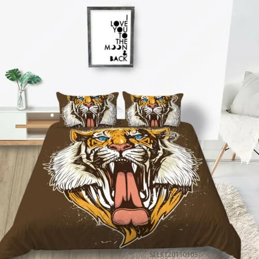 3D Tiger Bedding Sets Duvet Cover Bedroom, Quilt Bed Sets,