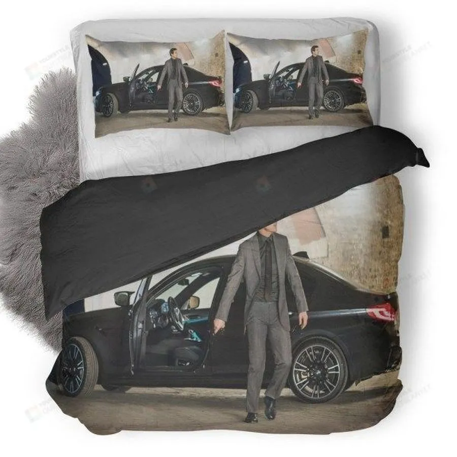 3D Tom Cruise As Ethan Hunt Mission Impossible Fallout Bmw M5 Bedding Set (Duvet Cover &Amp Pillow Cases)