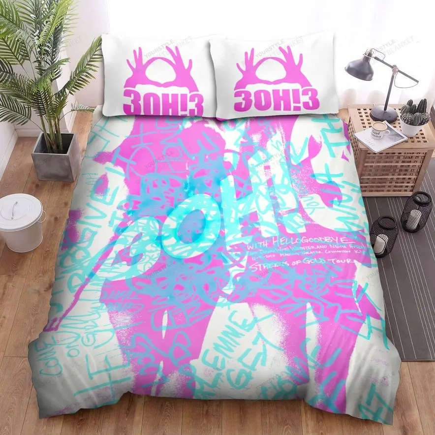 3Oh!3 Art Poster Bed Sheets Spread Comforter Duvet Cover Bedding Sets