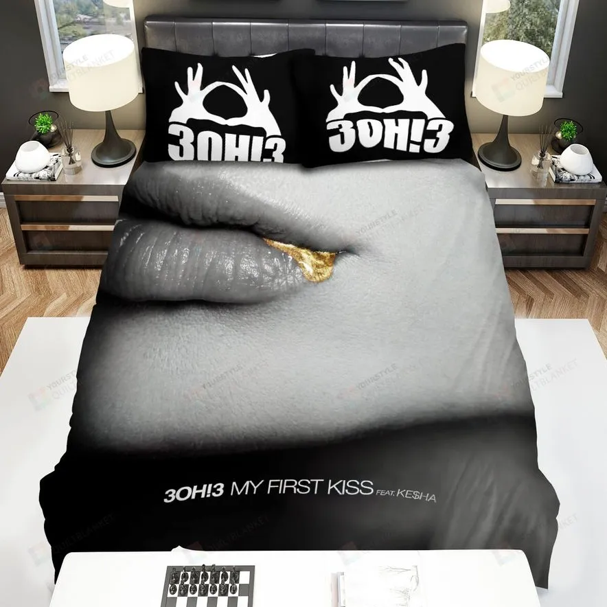 3Oh!3 My First Kiss Album Bed Sheets Spread Comforter Duvet Cover Bedding Sets
