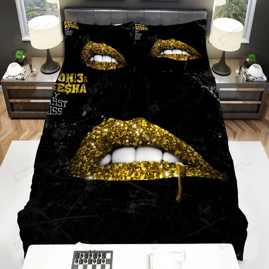 3Oh!3 My First Kiss Bed Sheets Spread Comforter Duvet Cover Bedding Sets