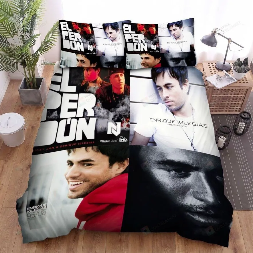 4 In 1 Enrique Iglesias Bed Sheets Spread Comforter Duvet Cover Bedding Sets