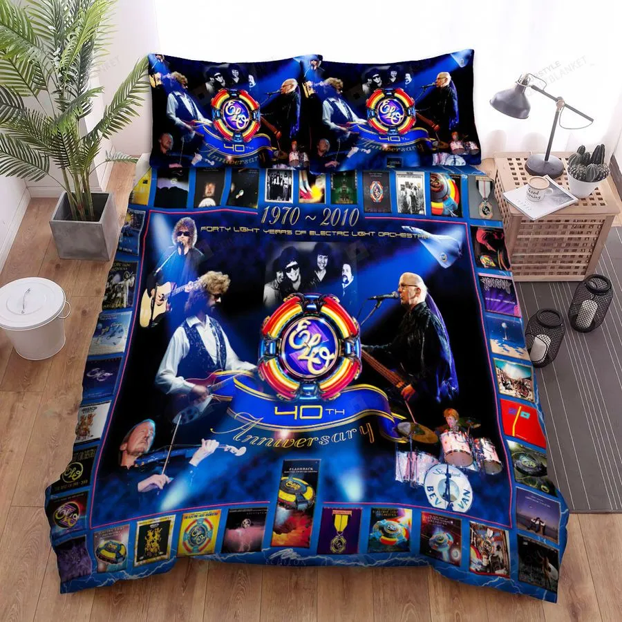 40Th Anniversary Electric Light Orchestra Bed Sheets Spread Comforter Duvet Cover Bedding Sets