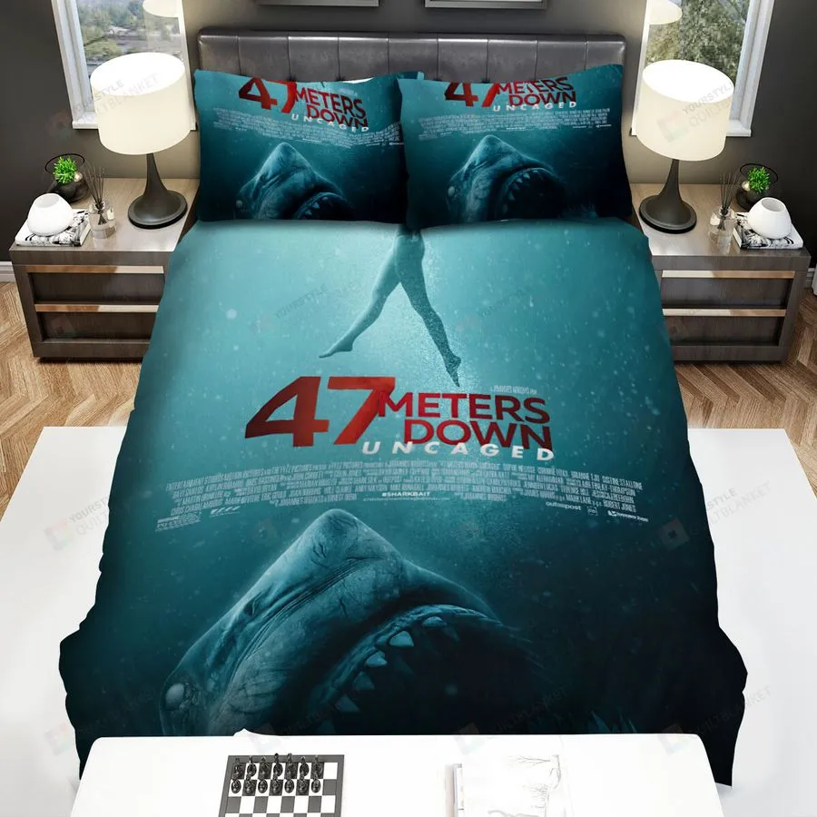 47 Meters Down Movie Poster Bed Sheets Spread Comforter Duvet Cover Bedding Sets Ver 9