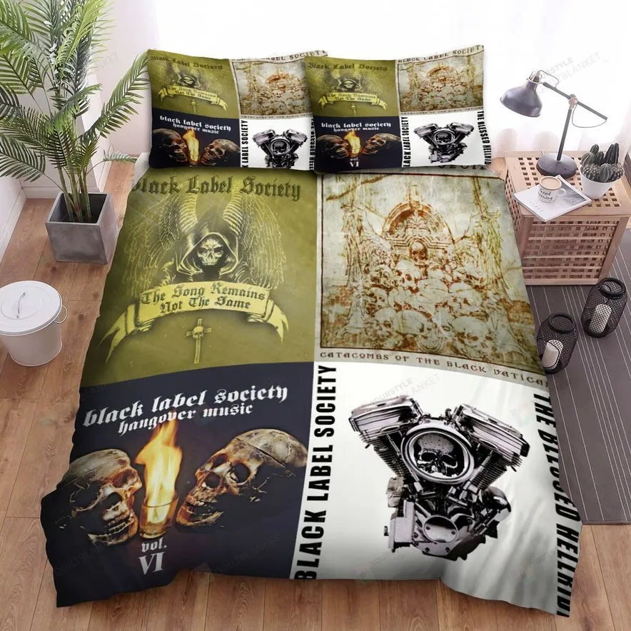 4In1 Album Cover Photo Black Label Society Bed Sheets Spread Comforter Duvet Cover Bedding Sets