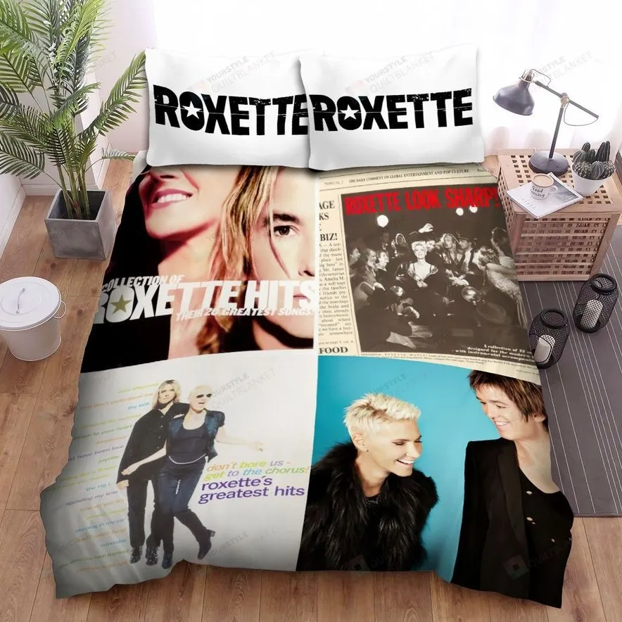 4In1 Album Cover Photo Roxette Bed Sheets Spread Comforter Duvet Cover Bedding Sets