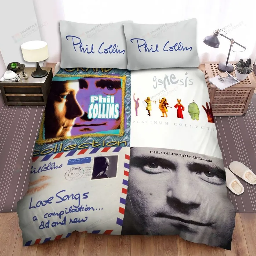 4In1 Album Phil Collins Bed Sheets Spread Comforter Duvet Cover Bedding Sets