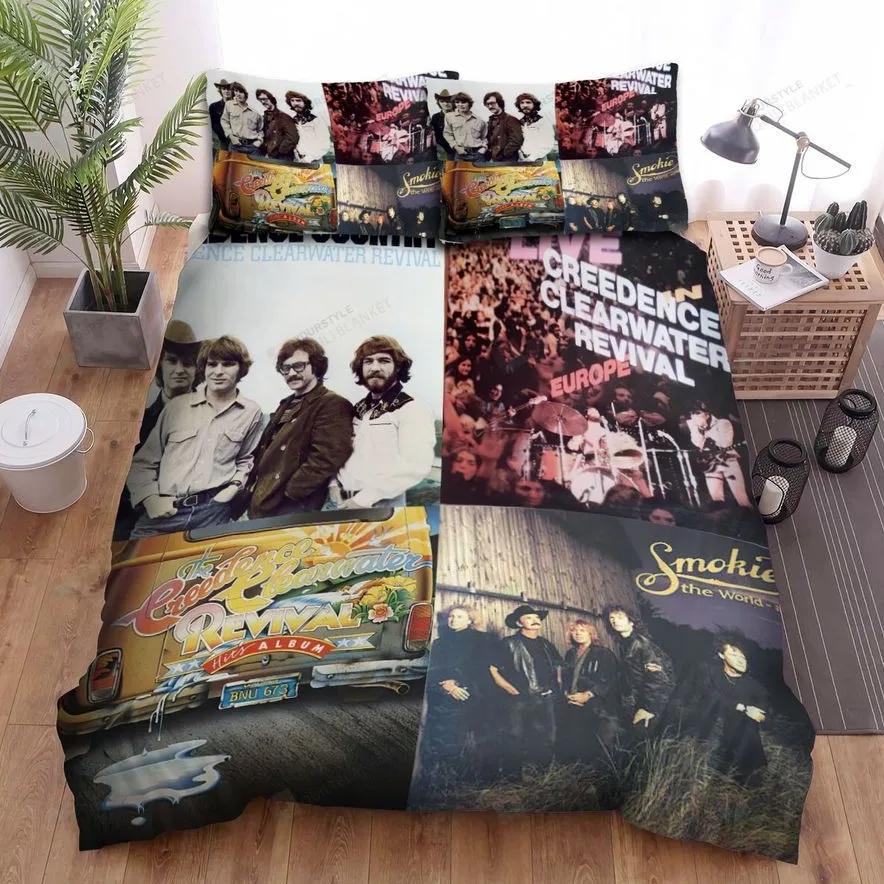 4In1 Album Photo Creedence Clearwater Revival Bed Sheets Spread Comforter Duvet Cover Bedding Sets