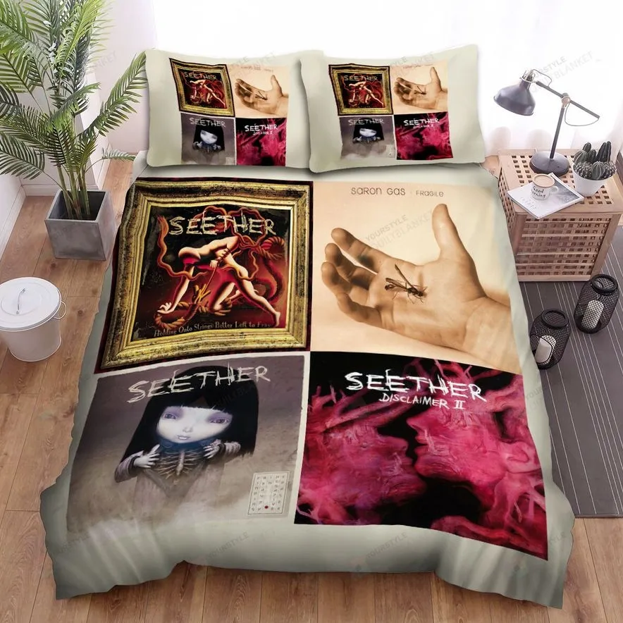4In1 Album Seether Bed Sheets Spread Comforter Duvet Cover Bedding Sets