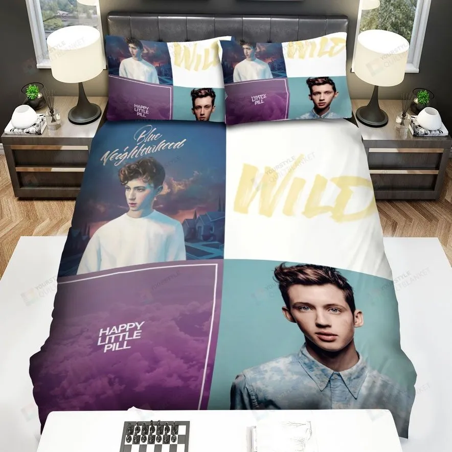 4In1 Art Cover 2 Troye Sivan Bed Sheets Spread Comforter Duvet Cover Bedding Sets