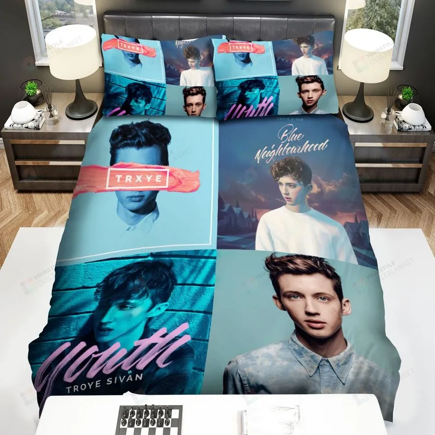 4In1 Art Cover 3 Troye Sivan Bed Sheets Spread Comforter Duvet Cover Bedding Sets