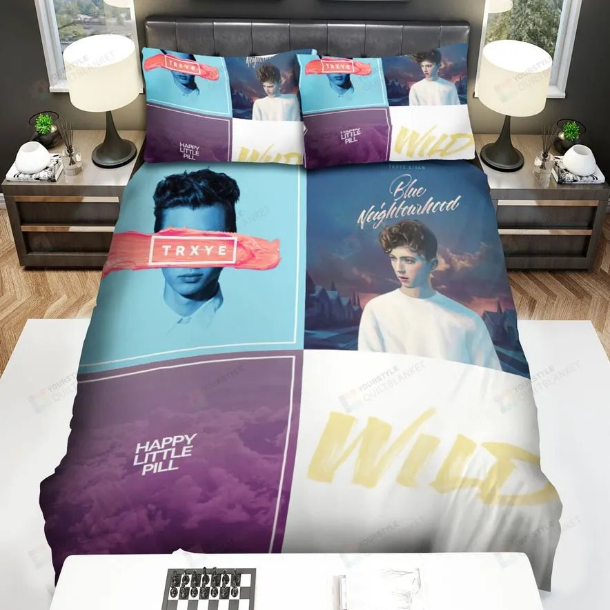 4In1 Art Cover 4 Troye Sivan Bed Sheets Spread Comforter Duvet Cover Bedding Sets