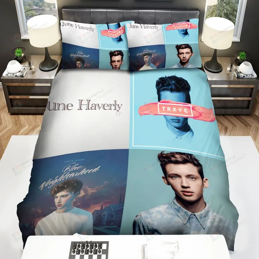 4In1 Art Cover Troye Sivan Bed Sheets Spread Comforter Duvet Cover Bedding Sets