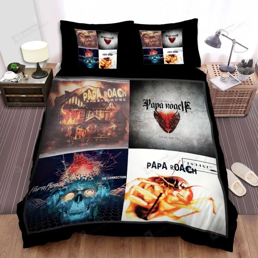 4In1 Papa Roach Photo Bed Sheets Spread Comforter Duvet Cover Bedding Sets