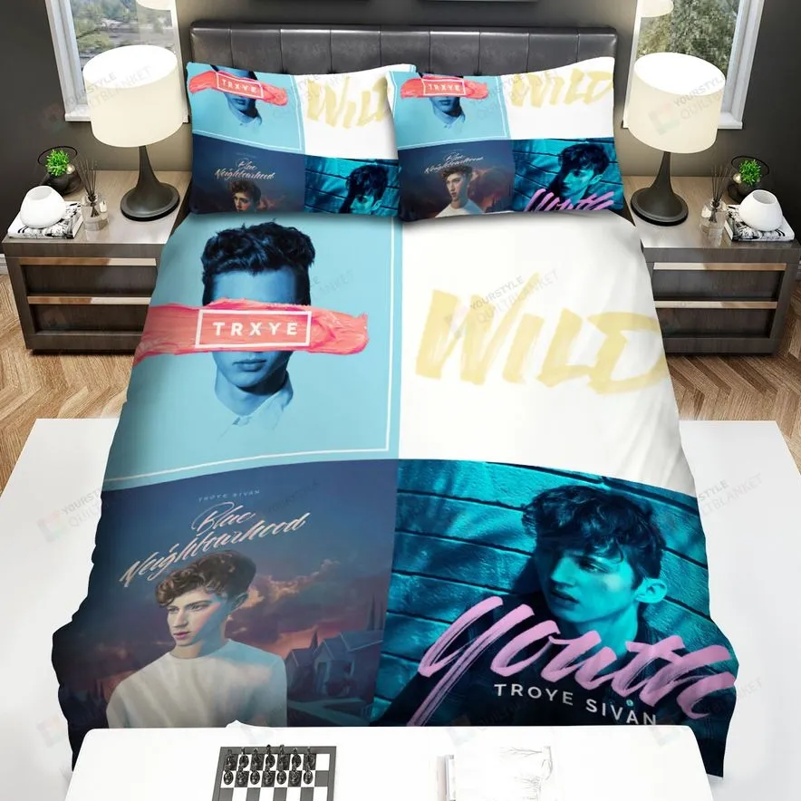 4In1 Troye Sivan Cover Bed Sheets Spread Comforter Duvet Cover Bedding Sets