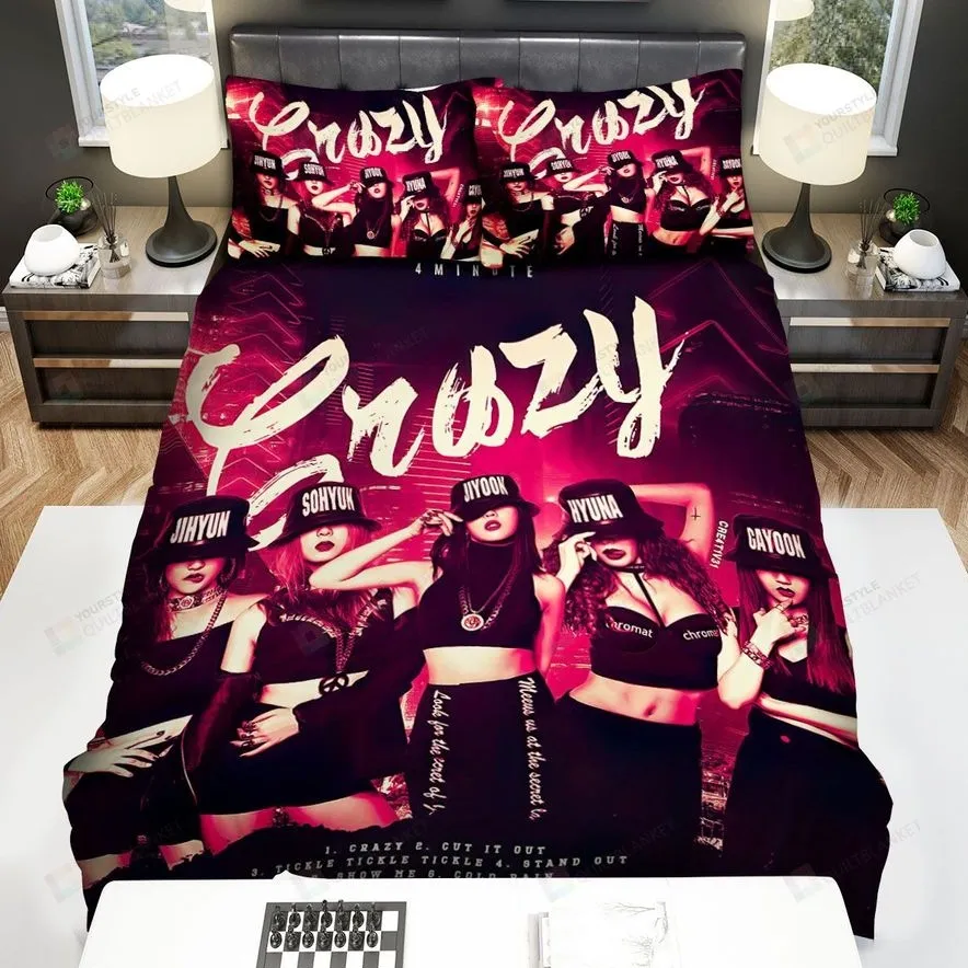 4Minute Crazy Ver4 Bed Sheets Spread Comforter Duvet Cover Bedding Sets