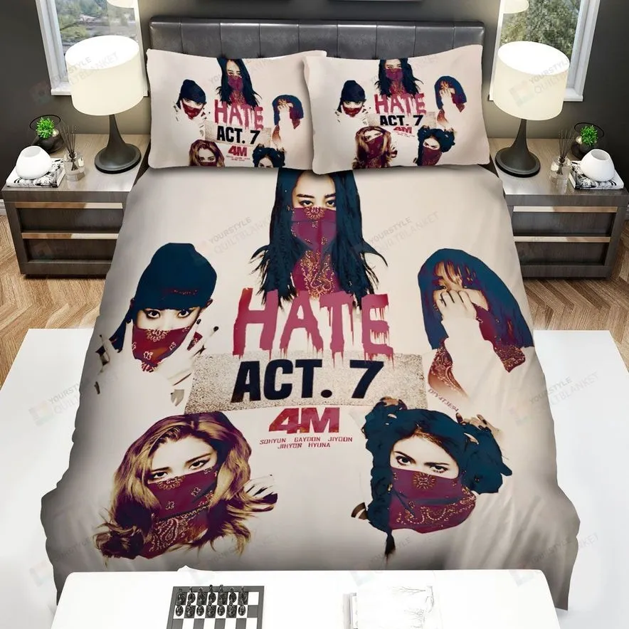4Minute Hate Bed Sheets Spread Comforter Duvet Cover Bedding Sets