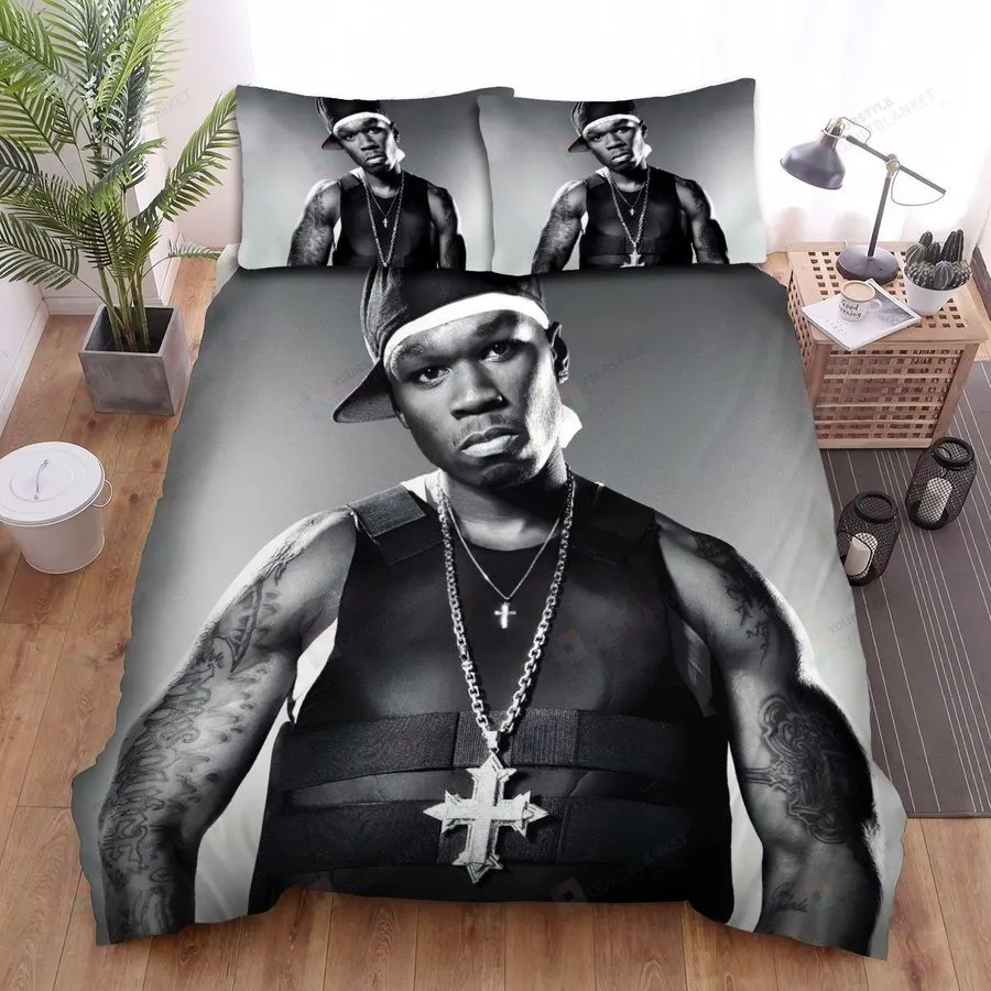 50 Cent In Bullet Proof Vest Bed Sheets Spread Duvet Cover Bedding Sets