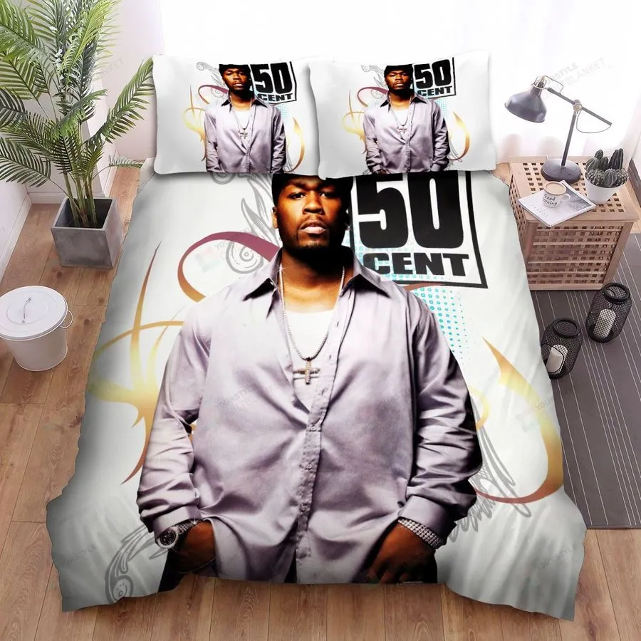50 Cent Putting Hands In Pocket Bed Sheets Spread Duvet Cover Bedding Sets