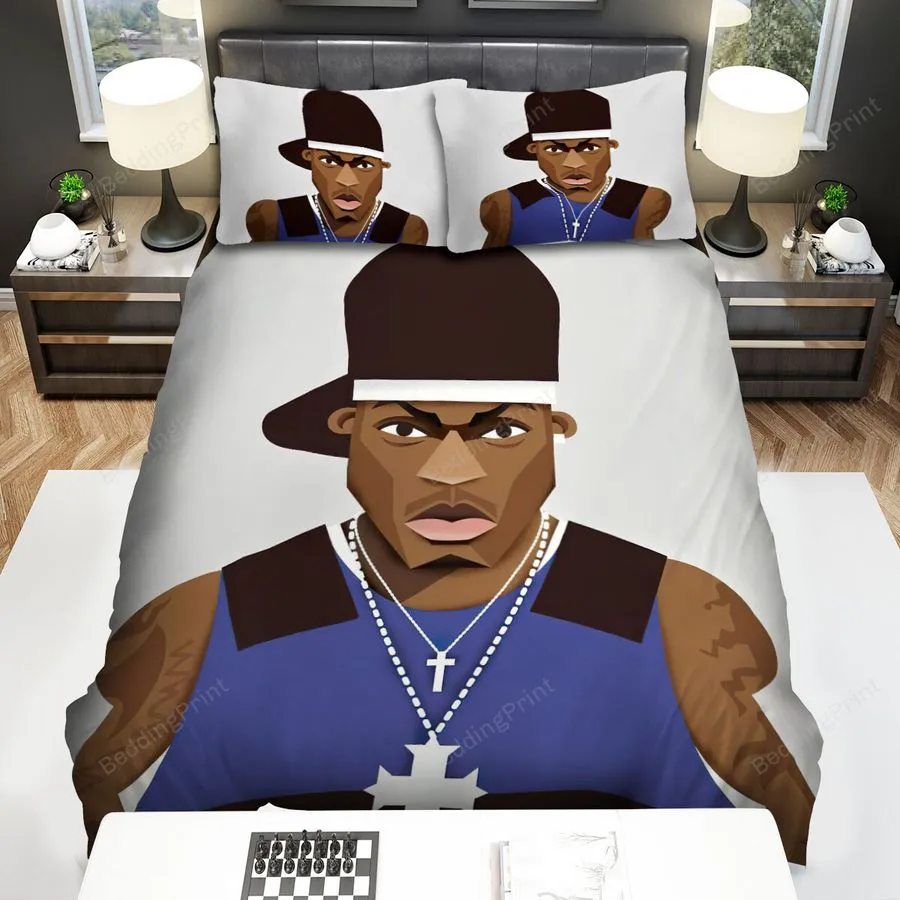50 Cent Wearing Cross Necklace Art Bed Sheets Spread Duvet Cover Bedding Sets