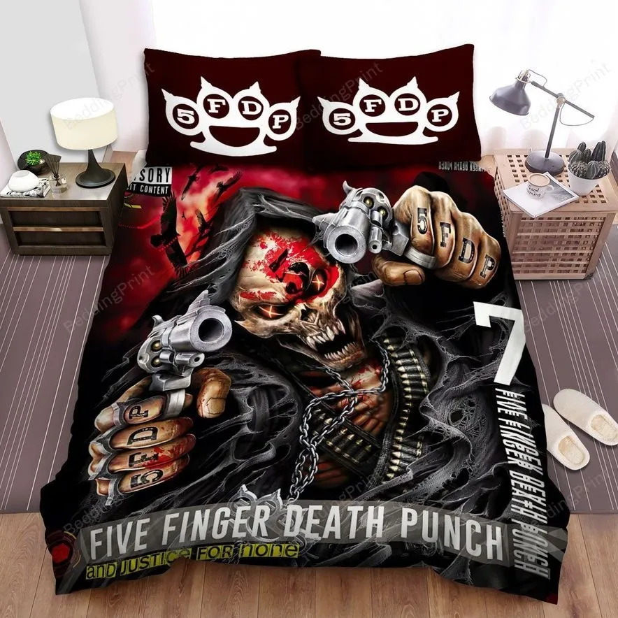5Fdp Skull Five Finger Death Punch Bed Sheets Duvet Cover Bedding Sets