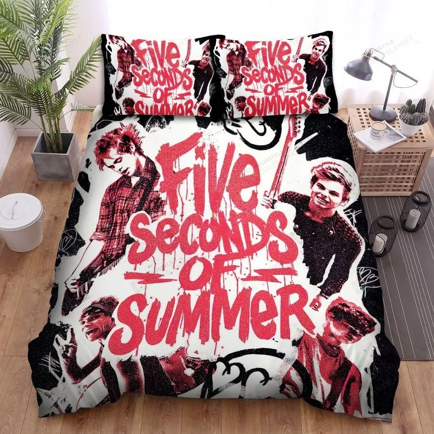 6Th May 2015 5 Seconds Of Summer Banner Bed Sheets Spread Comforter Duvet Cover Bedding Sets