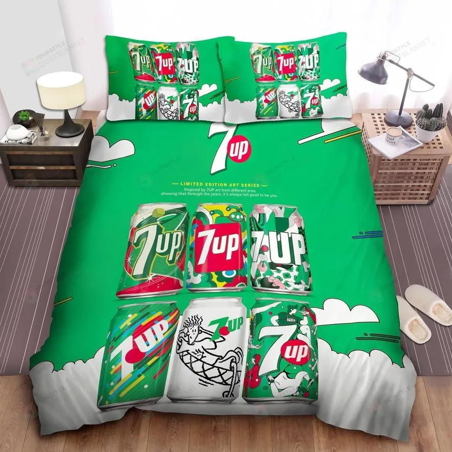 7 Up Limited Edition Art Bed Sheets Spread Comforter Duvet Cover Bedding Sets