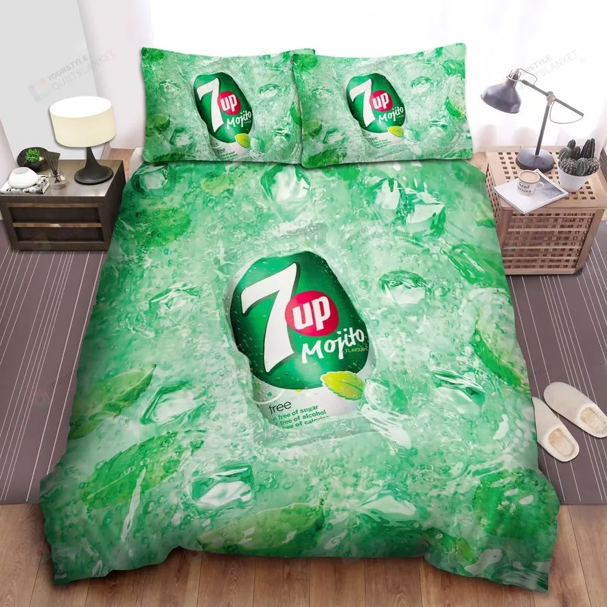 7 Up Mojito Bed Sheets Spread Comforter Duvet Cover Bedding Sets