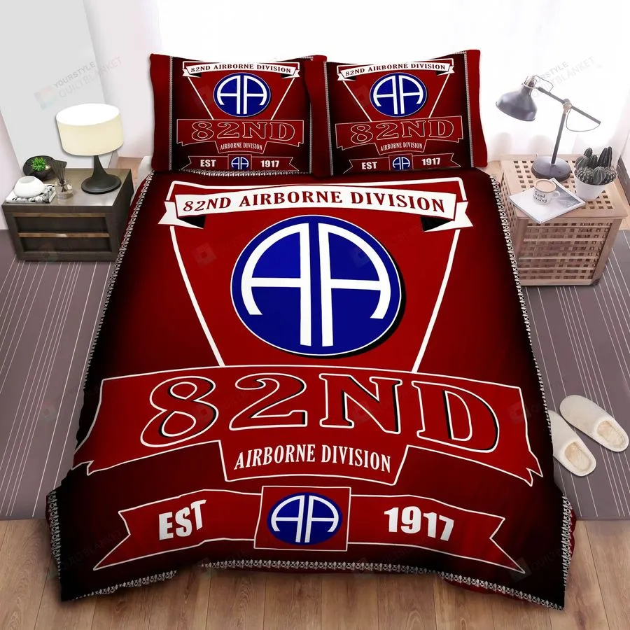 82Nd Airborne Division Bed Sheets Spread Duvet Cover Bedding Set