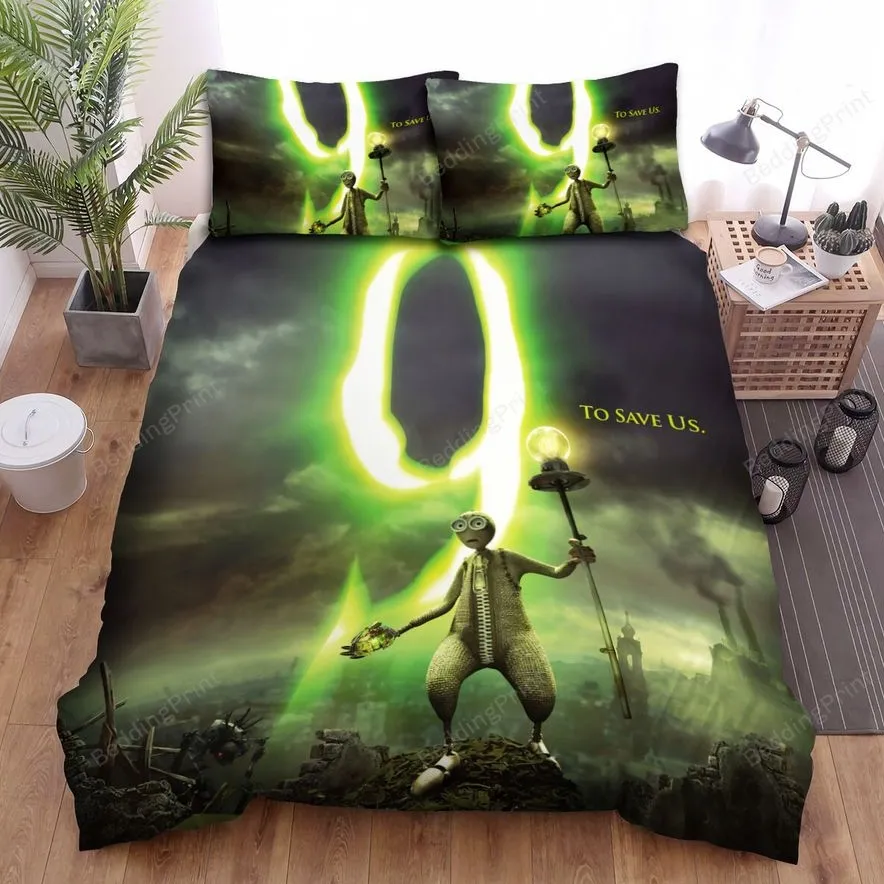 9 (I) (2009) Character 9 To Save Us Movie Poster Bed Sheets Spread Comforter Duvet Cover Bedding Sets