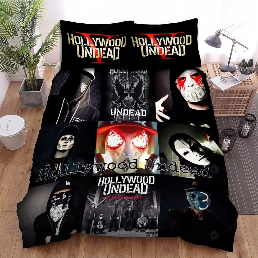 9In1 Day Of The Dead Hollywood Undead Bed Sheets Spread Comforter Duvet Cover Bedding Sets