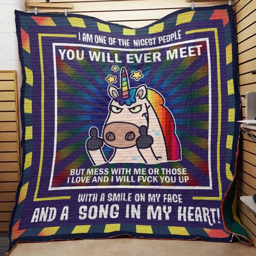 A Song In My Heart Unicorn 3D Customized Quilt Blanket
