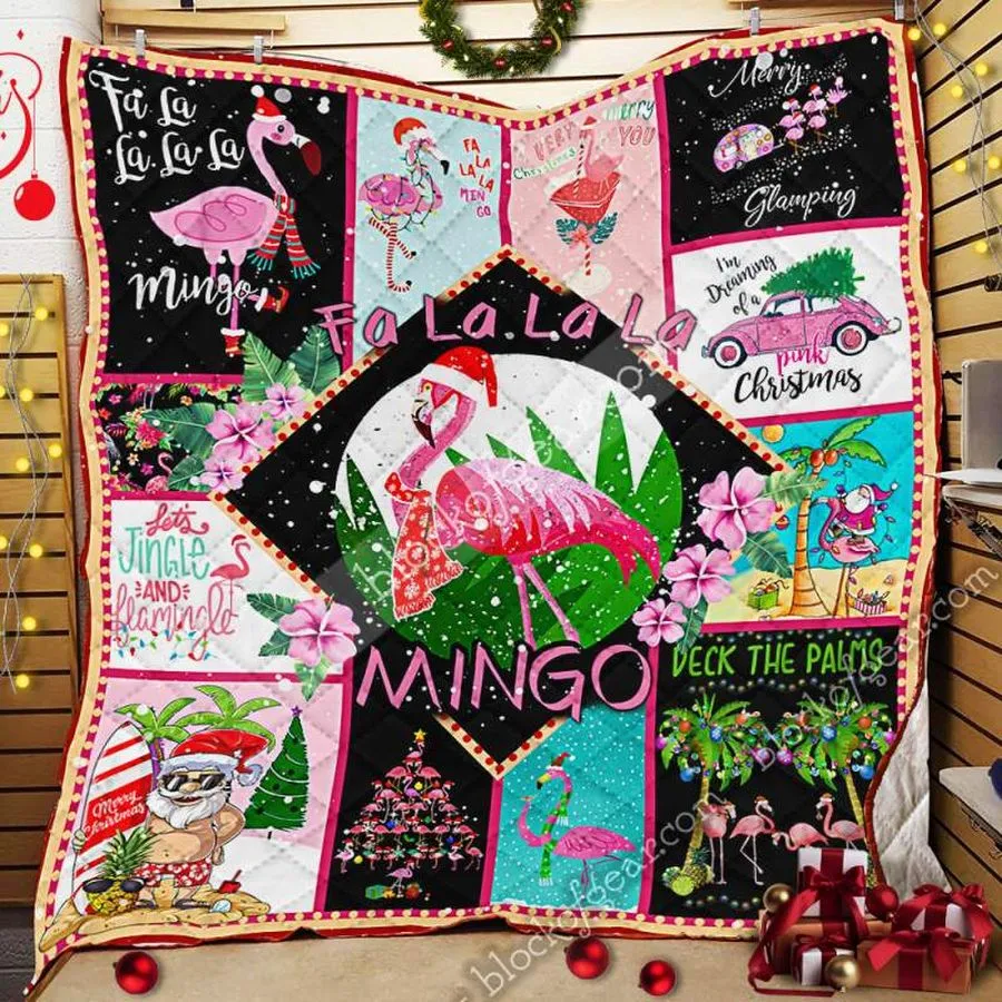 A Version Pink Christmas 3D Quilt Blanket