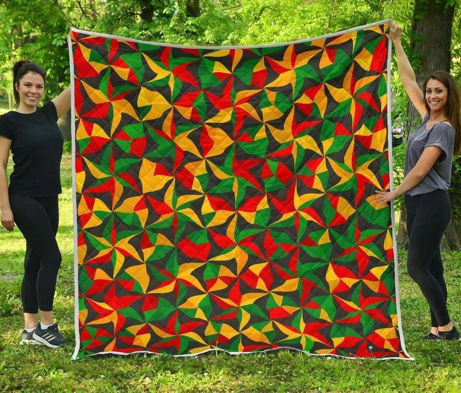 Abstract Reggae 3D Customized Quilt