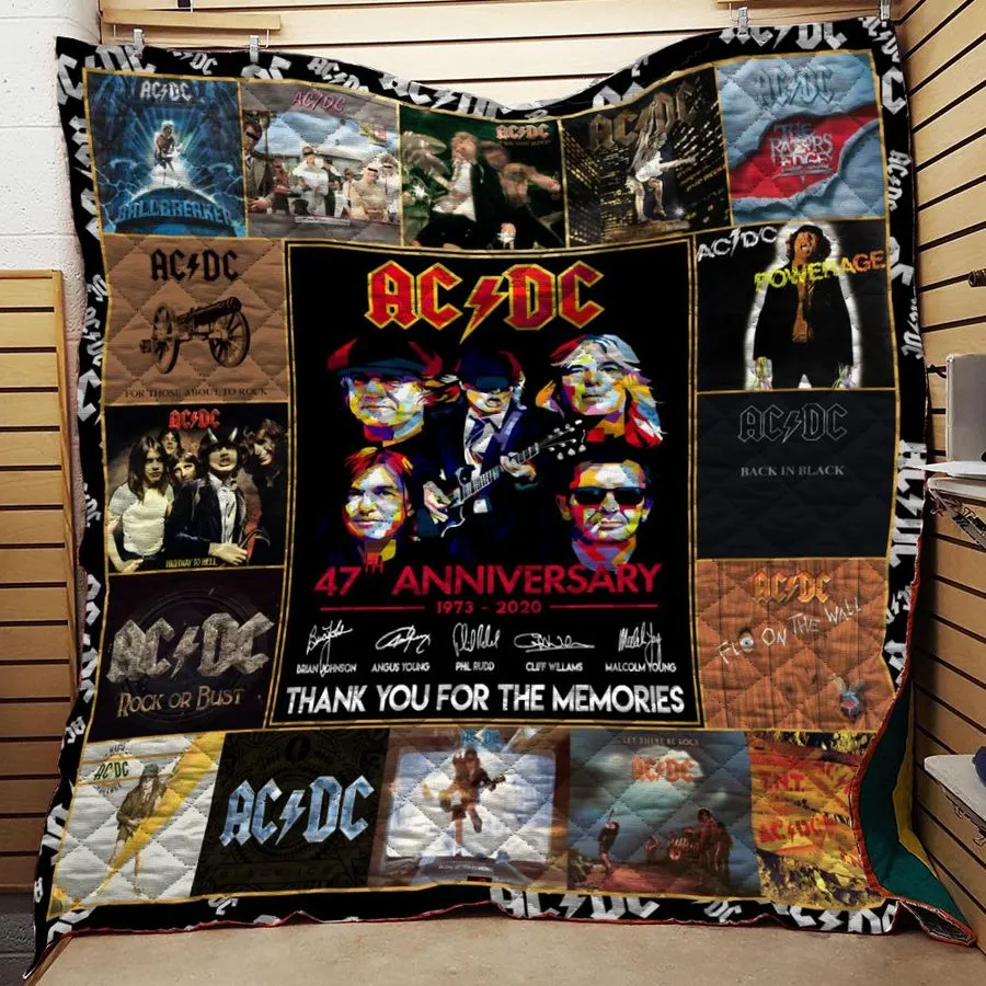 Ac Dc Collage 3D Customized Quilt